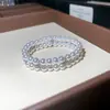 Pulsera Barroca Exquisita de Flor de Zircón y Perla Redonda, Pulsera de Lujo Ligero y Gama Alta, Joyería de Mano Dulce Retro Francesa