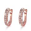 Deseo una gran oferta de nuevos pendientes de circonita con simulación geométrica en forma de U con hebilla para la oreja, de estilo europeo y americano, súper brillantes y llenos de diamantes de imitación para mujer.