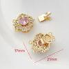 Cobre chapeado real ouro cor preservação acessórios Stick Buckle Buckle Buckle Buckle Pearl Jewelry Connection Buckle Diy Bracelet Colar End