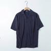 Camisa de manga curta com gola aberta e mistura de algodão modal para casal, verão 2023, masculina/feminina, 444645