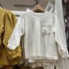 Roupa Infantil Japonesa de Primavera e Outono/Meninos/Meninas e Camiseta de Manga Longa Gola Redonda Cor Lisa Macia Grande Infantil Camada Base 46008