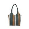 Bolsa de lona retrô atacado na moda verão novo estilo listras tecidas cor contrastante versátil moda simples bolsa feminina