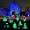 Cráneo Fantasma Luminoso Amazon Nuevo Decoración de Tarjeta para Césped de Patio Exterior Tarjeta de Patio de Halloween