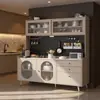 Aparador de Pedra Sinterizada Armário de Armazenamento Japonês de Luxo Leve Gabinete de Armazenamento Integrado na Parede da Sala de Estar Estação de Chá Armário de Bancada de Cozinha