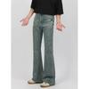 Pantalones vaqueros para hombre, estilo americano, rectos, negros, gruesos, de primavera, marca de moda, Micro La Gao Street, pantalones casuales que combinan con todo.