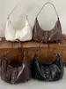 Bolsa de mão retrô de alta qualidade transfronteiriça, bolsa de bolinho da moda, grande capacidade, para garota de moto de alta qualidade, casual, versátil, de ombro único, sob o braço