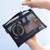 Bolsa de Malla Transparente para Almacenamiento, Billetera para Monedas, Neceser, Bolsa de Maquillaje Portátil Mini de Gran Capacidad, Bolsa de Tocador, Bolsa Pequeña para Muestras