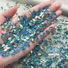 Nueva hoja de arce roja con forma de hoja de arce plana de diamante de color mágico azul pavo real plano manicura pequeña joyería decoración de uñas caliente