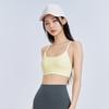 Sutiã Esportivo Huanpan, Confortável Colete de Yoga Cor da Pele, Respirável, Altamente Elástico, Alças Finas, Sutiã Fitness para Mulheres Usarem Fora