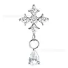 Suministro Exclusivo Transfronterizo de Joyería para Piercings de Aleación de Titanio F136, Colgante de Zircón Forma de Espina Gota de Agua Stud para Hélice de Oreja DIY