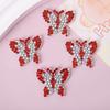Parches con Patrones de Pedrería Termoadhesivos con Lazos de Mariposa Completos de Pedrería, Accesorios DIY para Ropa, Zapatos y Sombreros, Parches de Transferencia Térmica