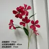Decoração de flor artificial tom avermelhado em haste única, bola de flor para corredor de flor de seda, material para arranjo de flor de mesa para restaurante e casamentos ao ar livre