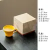 Taza maestra de cerámica amarilla limón con esmalte inferior pintada a mano con flores de osmanthus, borde y platillo florales, para beber té y apreciar en casa
