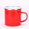 Taza de Café de Esmalte Roja Nostálgica Taza Retro Marca Antigua Taza de Agua Roja Navidad y Año Nuevo Pequeña Taza Roja Espesada