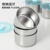 Recipiente de acero inoxidable para conservar alimentos frescos con tapa, caja de almacenamiento sellada, lonchera para picnic, recipiente para alimentos refrigerados para refrigerador, tazón para conservar frescos guarniciones de cocina