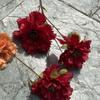 Oferta Especial Tema Rojo Grande Boda Flor Artificial Al Por Mayor Nuevo Estilo Chino Borgoña Flor de Guía de Camino Base de Fila de Flores Artificiales