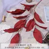 Orquídea Mariposa Artificial Arte Floral Boda Flores Falsas Arreglo de Boda Ramo Decoración Cubo de Bendición de Año Nuevo Rojo Decoración de Inserto