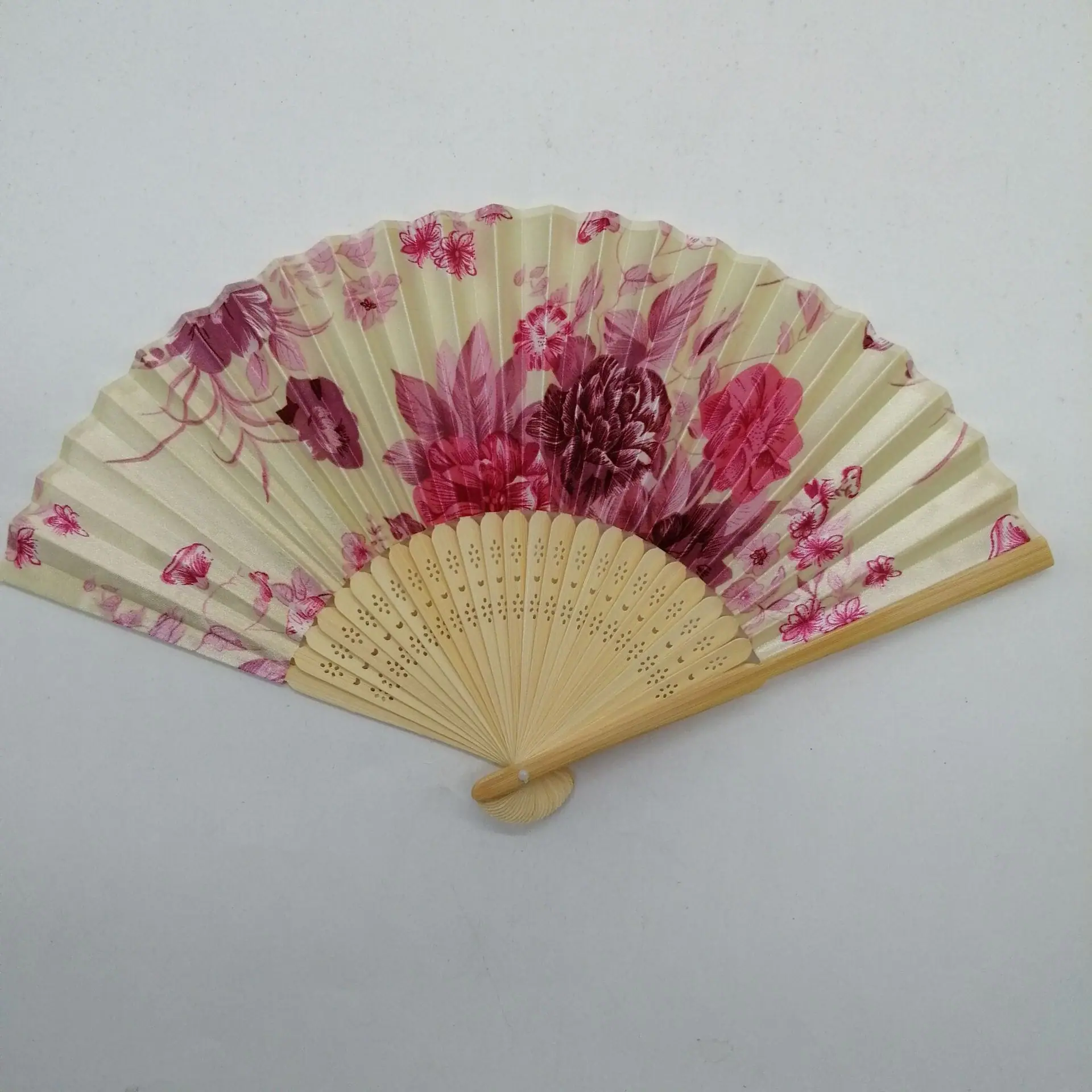 21厘米色丁布折扇