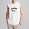 Camiseta sin mangas 100% algodón Chaleco para hombre 2026 Nuevo Verano Deportes Fitness Moda Estampado de Letras Camiseta sin mangas Sudadera