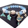 Pulsera de Cristal de Palomitas de Maíz para Mujer Niña Colgante de Cámara Pulsera Esmaltada Pulsera de Perlas de Palomitas de Maíz Venta al por Mayor Fábrica