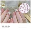 Y2K Arte de Uñas Diamante Joyería Pin Rosa Punta Base Diamante con Forma Especial Cristal Vidrio Corazón Torcido Hacha Gota de Agua Azúcar de Roca Uñas