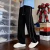 Calças de Lã Grossa Forradas para Outono/Inverno 2026 para Homens e Mulheres, Calças de Moletom Quentes de Corte Reto para Alunos do Ensino Fundamental e Médio, Calças Jogger de Marca Tendência