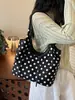 Yuezi 2026 Bolso Grande para Mujer, Bolso de Mano de Lunares a la Moda, Bolso de Hombro Versátil Informal para el Trabajo y los Viajes