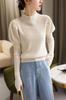 Estilo básico simple encanto propio estilo artístico de ocio cuello alto/manga independiente suéter suéter base para mujer
