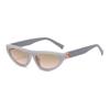 Óculos Jamie 24009 Estilo Europeu e Americano Cat-Eye Armação Pequena, Óculos de Sol Anti-UV para Mulheres com Rosto Quadrado e Redondo, Óculos de Sol Emagrecedores de Alta Qualidade