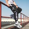 Pantalones de estilo coreano para hombre, de moda, de verano, finos, de marca, con grulla, informales, holgados, deportivos y recortados.