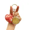 Novo chaveiro em formato de bolo da lua de ouro puro 999, um presente perfeito para o Festival do Meio Outono, disponível para atacado