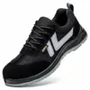 Zapatos de protección laboral para hombre, zapatos de aislamiento eléctrico, ligeros, transpirables, resistentes al desgaste, anti-aplastamiento, antipinchazos, zapatos de seguridad, pueden pasar por la puerta de inspección de seguridad