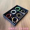 Bandeja média de veludo preto para joias, ideal para anéis, colares, brincos e pulseiras. Perfeita para guardar joias de jade ou com gaveta.