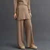 Falda de Ganchillo con Encaje de Cachemira para Mujer, Pantalones de Pierna Ancha Modernos y Versátiles, Nuevo Estilo Casual de Commuter para Otoño e Invierno