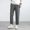 [Liquidación] Pantalones Casuales de Pierna Recta de Seda de Hielo para Hombre, Estilo Delgado de Verano, Frescos y de Secado Rápido, Ligeramente Sueltos, Transpirables, Pantalones Cortos