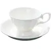 Taza de Café Cerámica Creativa Estilo Británico con Borde Dorado y Platillo para Reuniones en Casa, Té de la Tarde, Regalos de Empresa, Taza y Platillo de Porcelana Ósea, Regalo Práctico