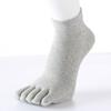 Calcetines de Cinco Dedos para Hombre de Algodón Peinado Casual Cómodos de Medio Dedo Calcetines de Barco Color Sólido Absorbentes de Sudor Transpirables