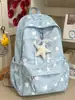 Nueva mochila de gran capacidad de estilo japonés para mujer, linda y fresca, mochila informal artística con estrellas para chicas y estudiantes.