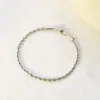 Pulseira de Corrente Twist Hip-hop Nova Moda Transfronteiriça Pulseira Simples com Senso de Design Ins Pulseira de Verão Feminina