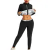 Conjunto de Roupas Modeladoras para Sauna Europeia e Americana Transfronteiriça, Roupa Esportiva de Suor com Controle Abdominal para Yoga, Tamanho Grande