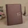 Cuaderno de cuero PU para negocios, tesoro de carga portátil, cuaderno, libro de trabajo para aprender y oficina, se puede personalizar el logotipo