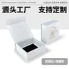 Caja de Embalaje para Joyería Caja de Papel de Almacenamiento Caja con Tapa abatible para Anillos Pendientes Pulsera Caja de Embalaje de Pulsera de Cristal de Gama Alta