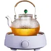 Espuma EPE embalaje transfronterizo hervidor con asa de cobre tetera doméstica de alto borosilicato asa para tetera infusor de té tetera de cerámica eléctrica