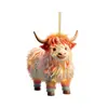 2023 Nuevo de Amazon Decoraciones Navideñas de Color Acrílico de Hella y Vaca Linda Vaca de Dibujos Animados Colgante para Coche