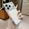 Funda Cuadrada de Color Contrastante para Teléfono Adecuada para Apple 17Promax Estilo Ins Simple 16/15 Transparente 15Pro Anti-Caídas 17