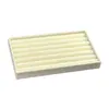 Bandeja de Terciopelo Beige para Joyas, Anillos, Pulseras, Collares y Pulseras de Hilo con Compartimentos de Almacenamiento en Colores Cálidos