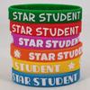 Pulseira de pulso ESTUDANTE ESTRELA recompensa excelente festa temática ESTUDANTE ESTRELA pulseira de silicone ESTUDANTE ESTRELA