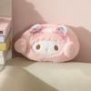 Almofada Lombar Rosa de Carro My Melody Ovelhinha Estilo Japonês Feminino, Apoio de Cabeça para Carro, Travesseiro de Pescoço, Capa de Cinto de Segurança para Mulheres