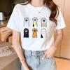 Tela de poliéster popular en línea popular verano mujeres estampado nuevo estilo cubre carne puesto francés una pieza entrega camiseta