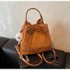 Bolso tipo cubo para mujer 2024 nuevo textura mate moda retro multiusos mochila de hombro bolsa casual de alto valor